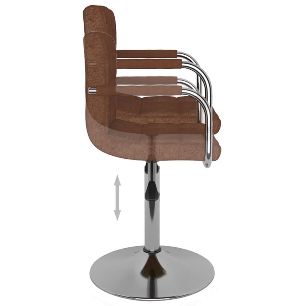 vidaXL Esszimmerstuhl Braun Stoff