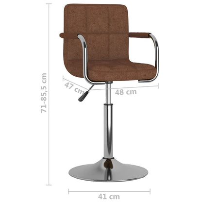 vidaXL Esszimmerstuhl Braun Stoff