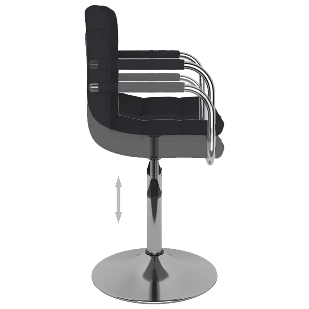 vidaXL Esszimmerstuhl Schwarz Stoff