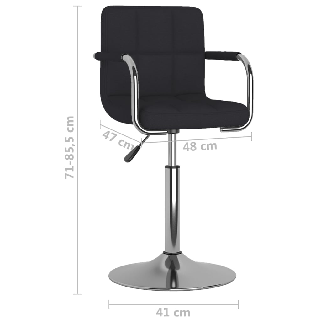 vidaXL Esszimmerstuhl Schwarz Stoff
