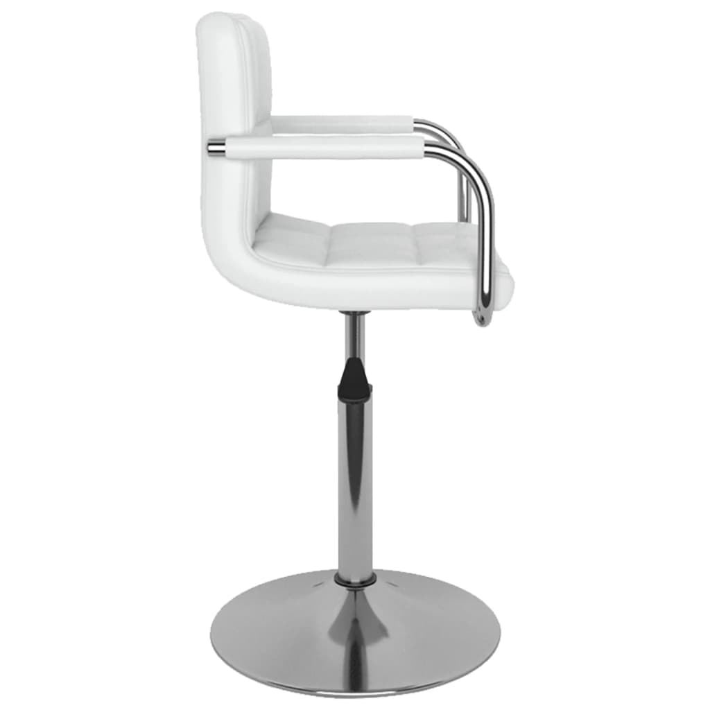 vidaXL Chaises de salle à manger 4 pcs Similicuir blanc pivotantes