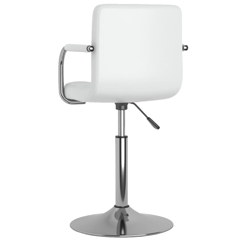 vidaXL Chaises de salle à manger 4 pcs Similicuir blanc pivotantes