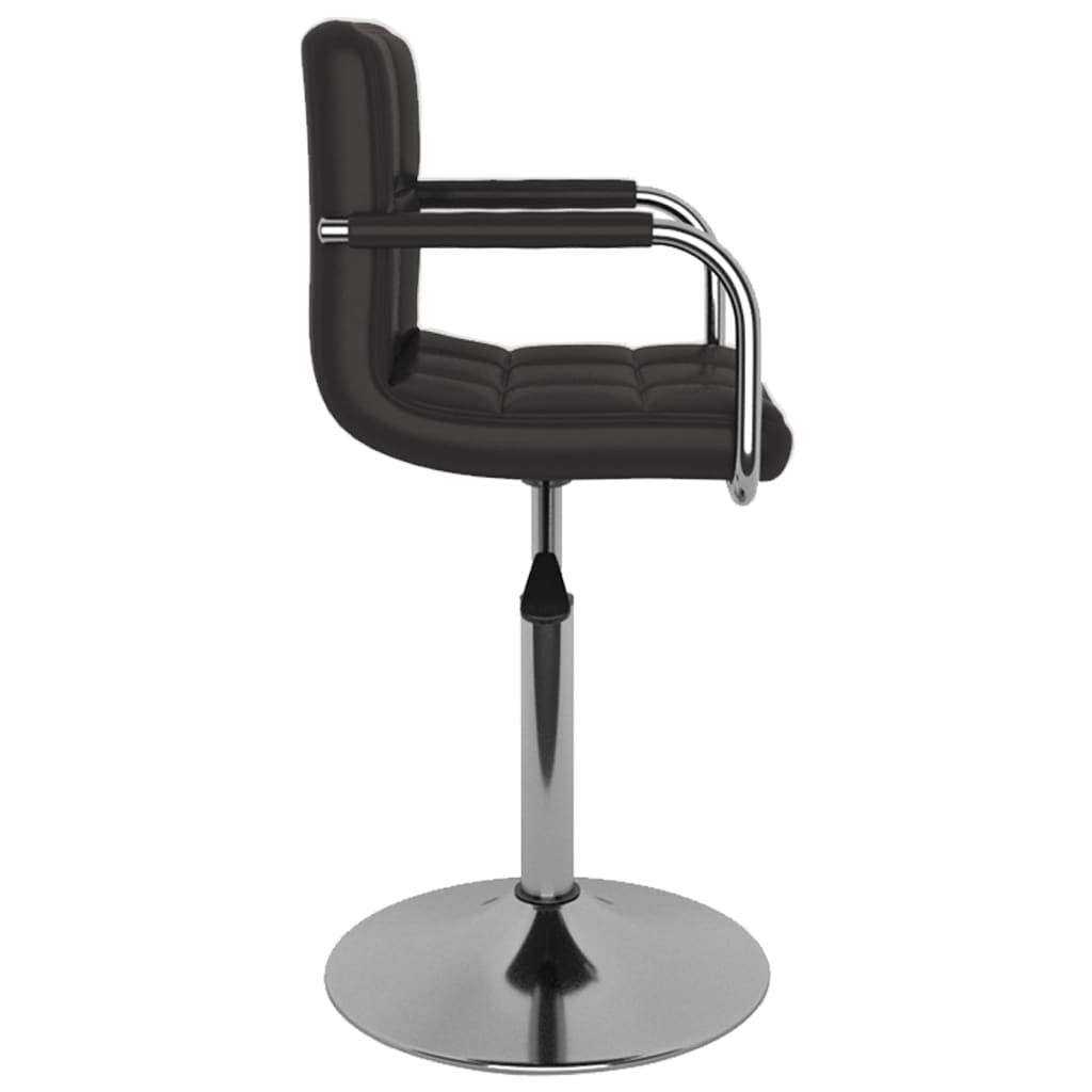 vidaXL Esszimmerstühle 4 Stk. Drehbar Schwarz Kunstleder