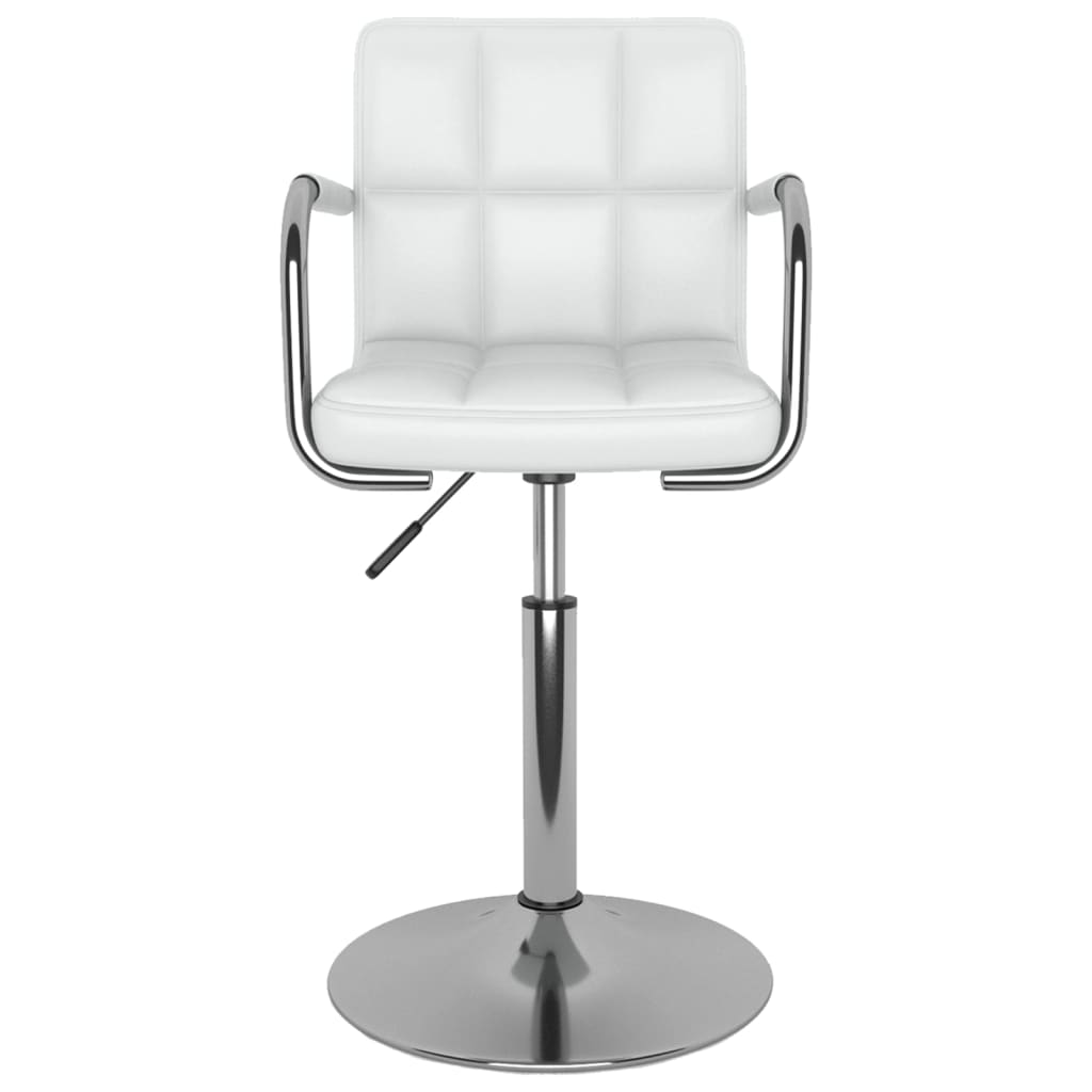 vidaXL Chaises de salle à manger pivotantes 6 pcs Blanches Similicuir