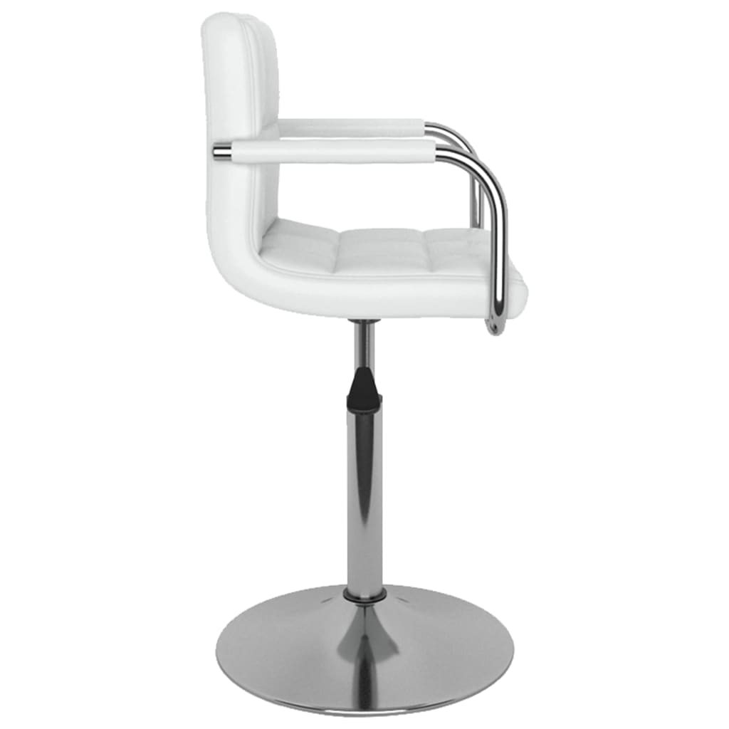 vidaXL Chaises de salle à manger pivotantes 6 pcs Blanches Similicuir