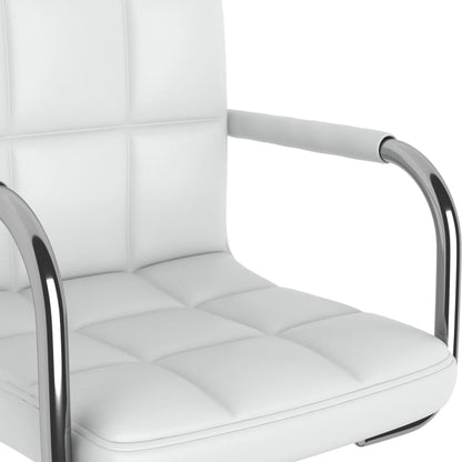 vidaXL Chaises de salle à manger pivotantes 6 pcs Blanches Similicuir