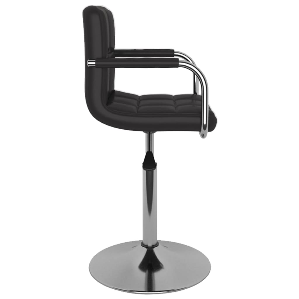 vidaXL Chaise de salle à manger noire en similicuir