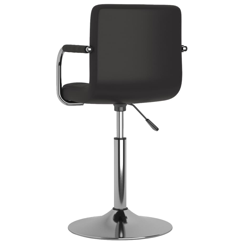 vidaXL Chaise de salle à manger noire en similicuir