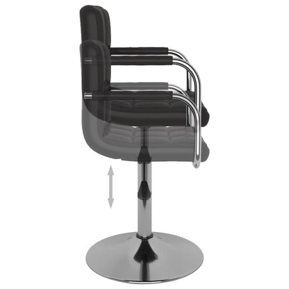 vidaXL Chaise de salle à manger noire en similicuir