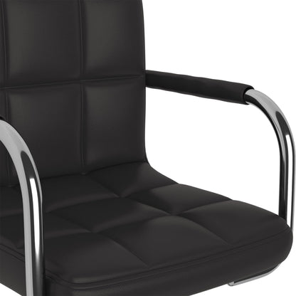 vidaXL Chaise de salle à manger noire en similicuir
