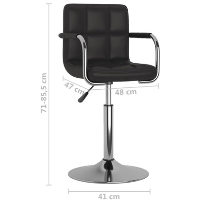 vidaXL Chaise de salle à manger noire en similicuir