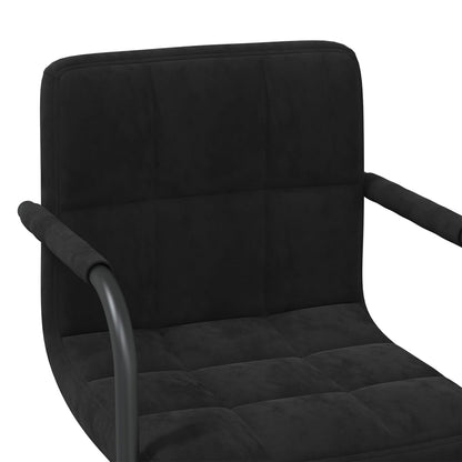 vidaXL Esszimmerstühle 4 Stk. Drehbar Schwarz Samt