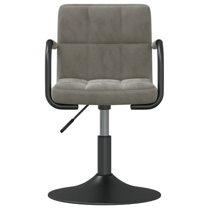 vidaXL Chaises de salle à manger 4 pcs pivotantes velours gris clair