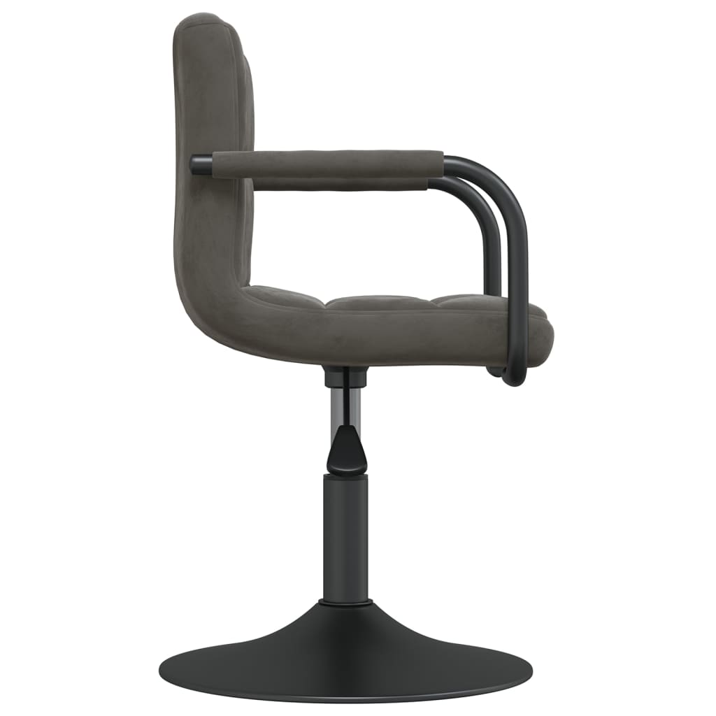 vidaXL Chaises de salle à manger 4 pcs pivotantes velours gris foncé