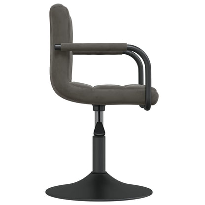 vidaXL Chaises de salle à manger 4 pcs pivotantes velours gris foncé