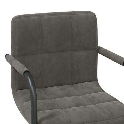 vidaXL Chaises de salle à manger 4 pcs pivotantes velours gris foncé