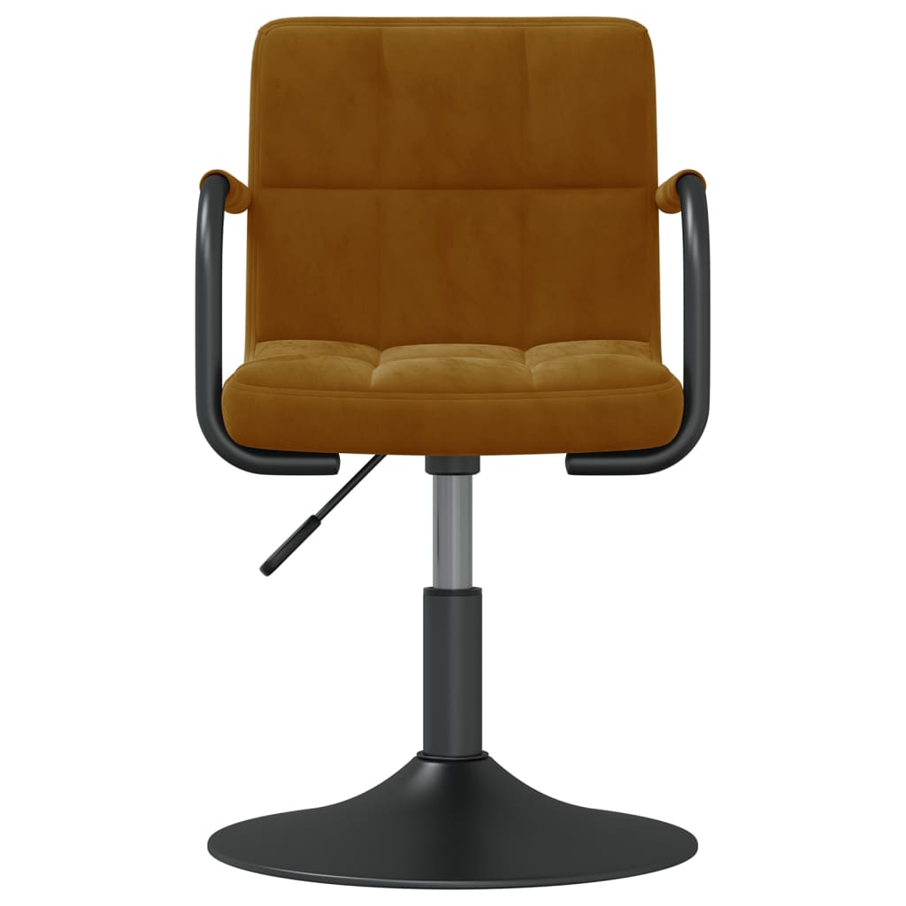 vidaXL Chaises de salle à manger pivotantes 6 pcs Marron Velours