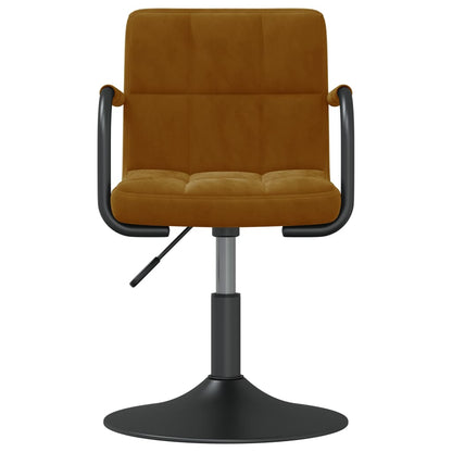 vidaXL Chaises de salle à manger pivotantes 6 pcs Marron Velours