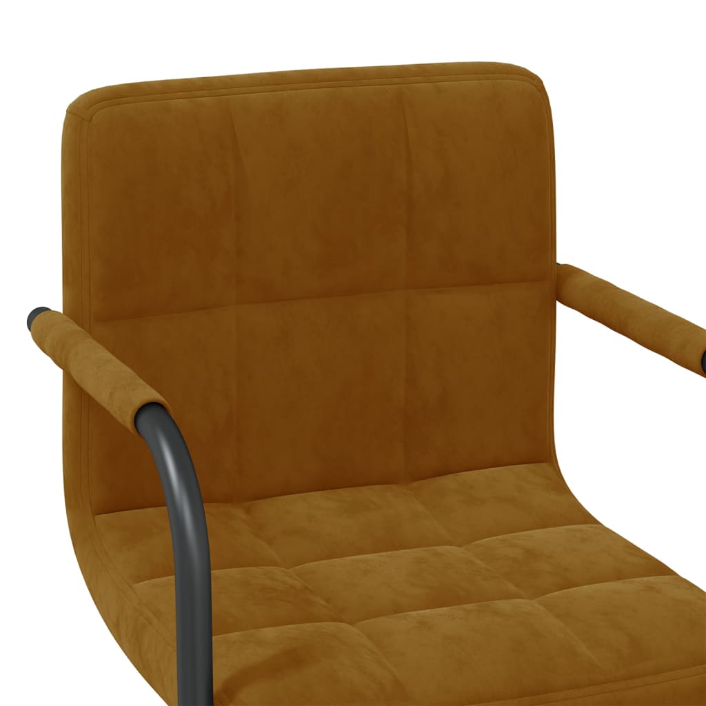 vidaXL Chaises de salle à manger pivotantes 6 pcs Marron Velours