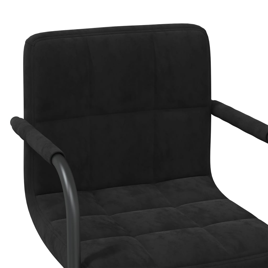 vidaXL Esszimmerstuhl Schwarz Samt
