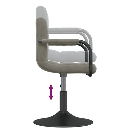 vidaXL Chaise de salle à manger gris clair velours