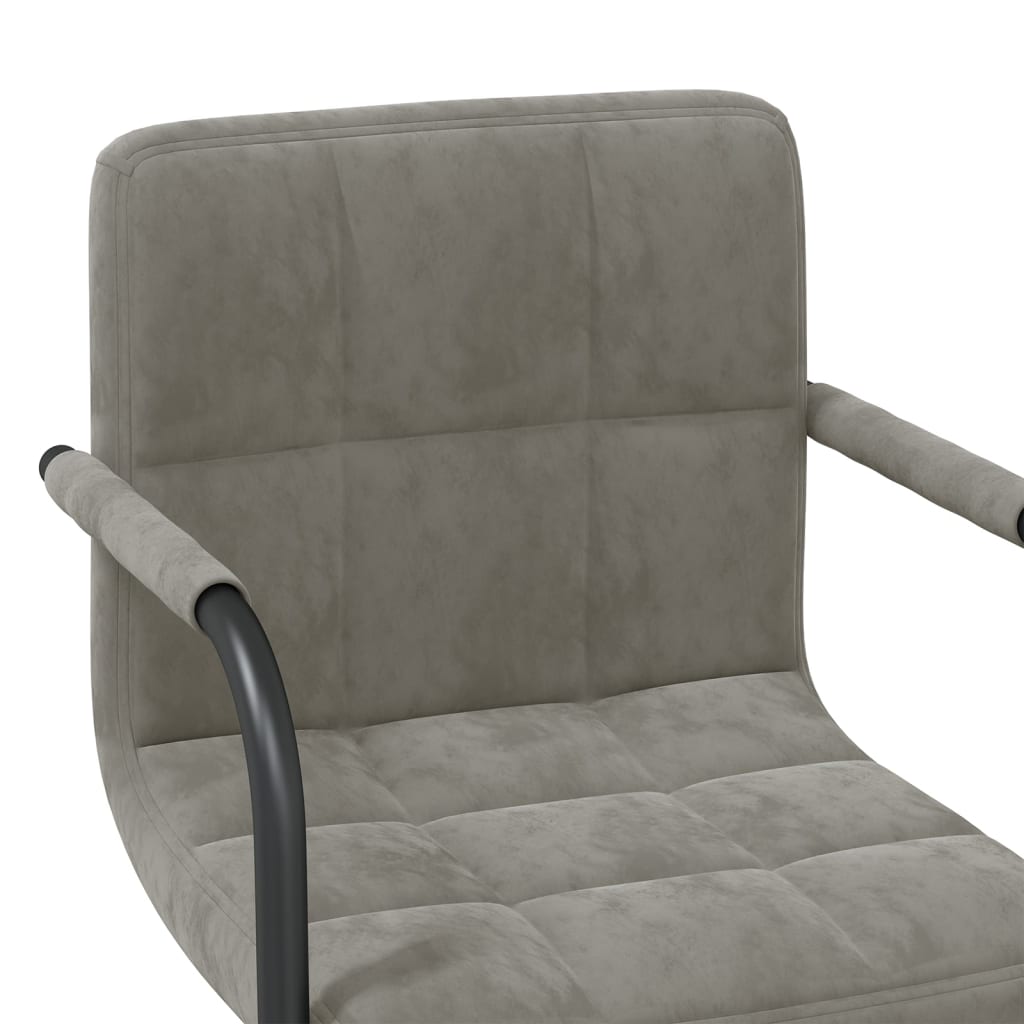vidaXL Chaise de salle à manger gris clair velours