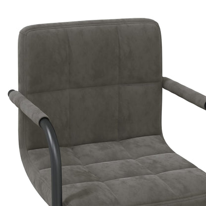 vidaXL Chaise de salle à manger gris foncé velours
