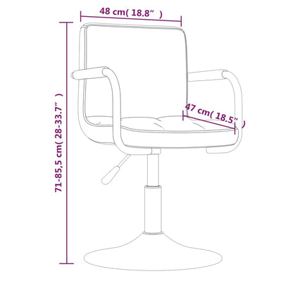 vidaXL Chaise de salle à manger gris foncé velours