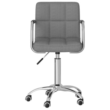 vidaXL Chaise de salle à manger pivotante gris clair en tissu