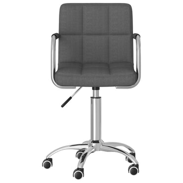 vidaXL Chaise de salle à manger pivotante tissu gris foncé