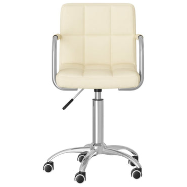 vidaXL Chaise de salle à manger pivotante crème tissu