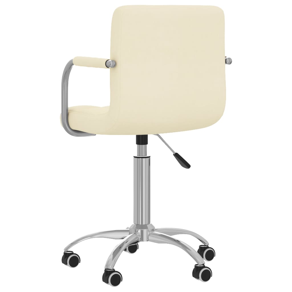 vidaXL Esszimmerstuhl Drehbar Creme Stoff