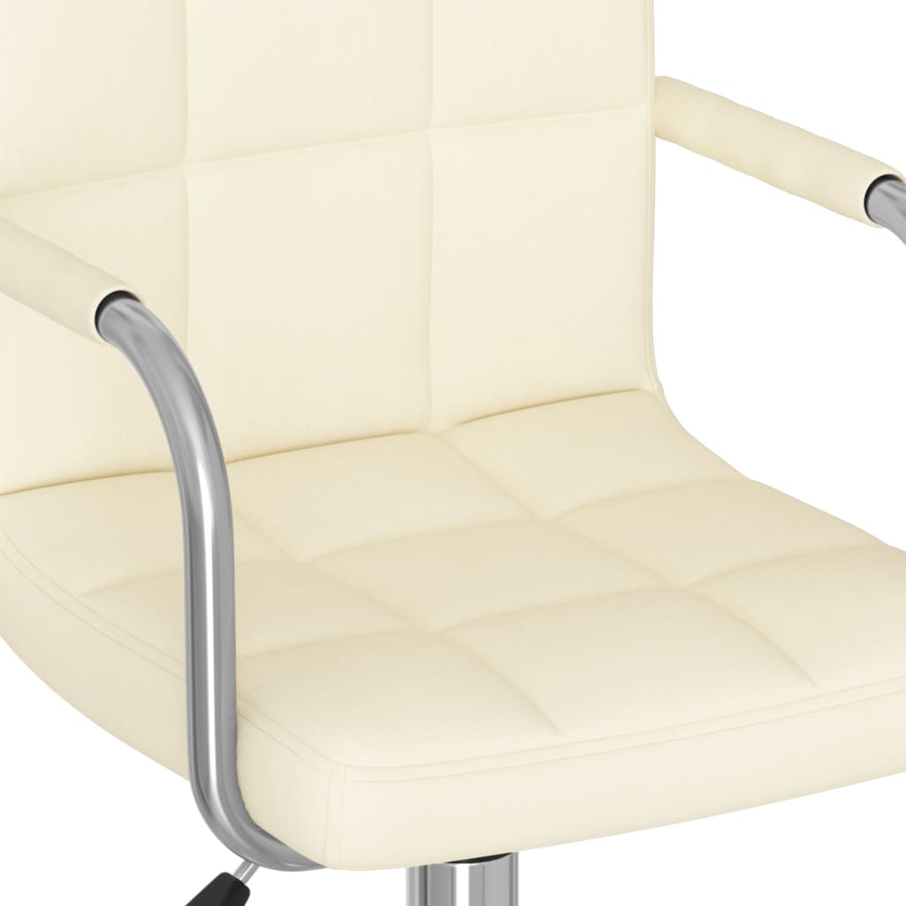 vidaXL Esszimmerstuhl Drehbar Creme Stoff