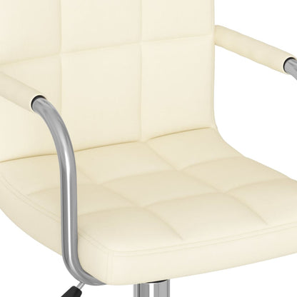 vidaXL Esszimmerstuhl Drehbar Creme Stoff
