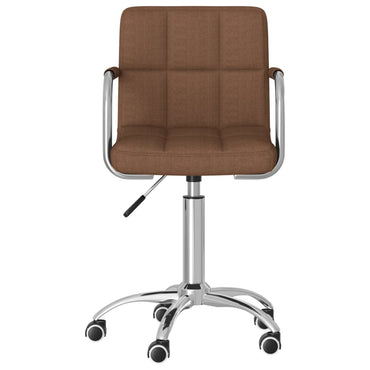 vidaXL Chaise de salle à manger pivotante en tissu marron