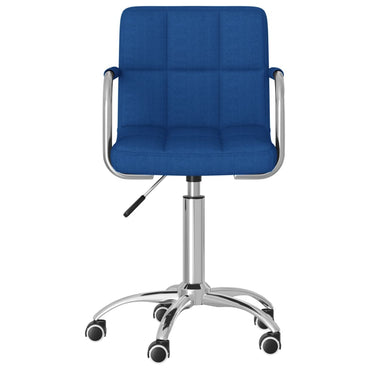vidaXL Chaise de salle à manger pivotante Bleu Tissu
