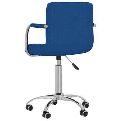 vidaXL Esszimmerstuhl Drehbar Blau Stoff