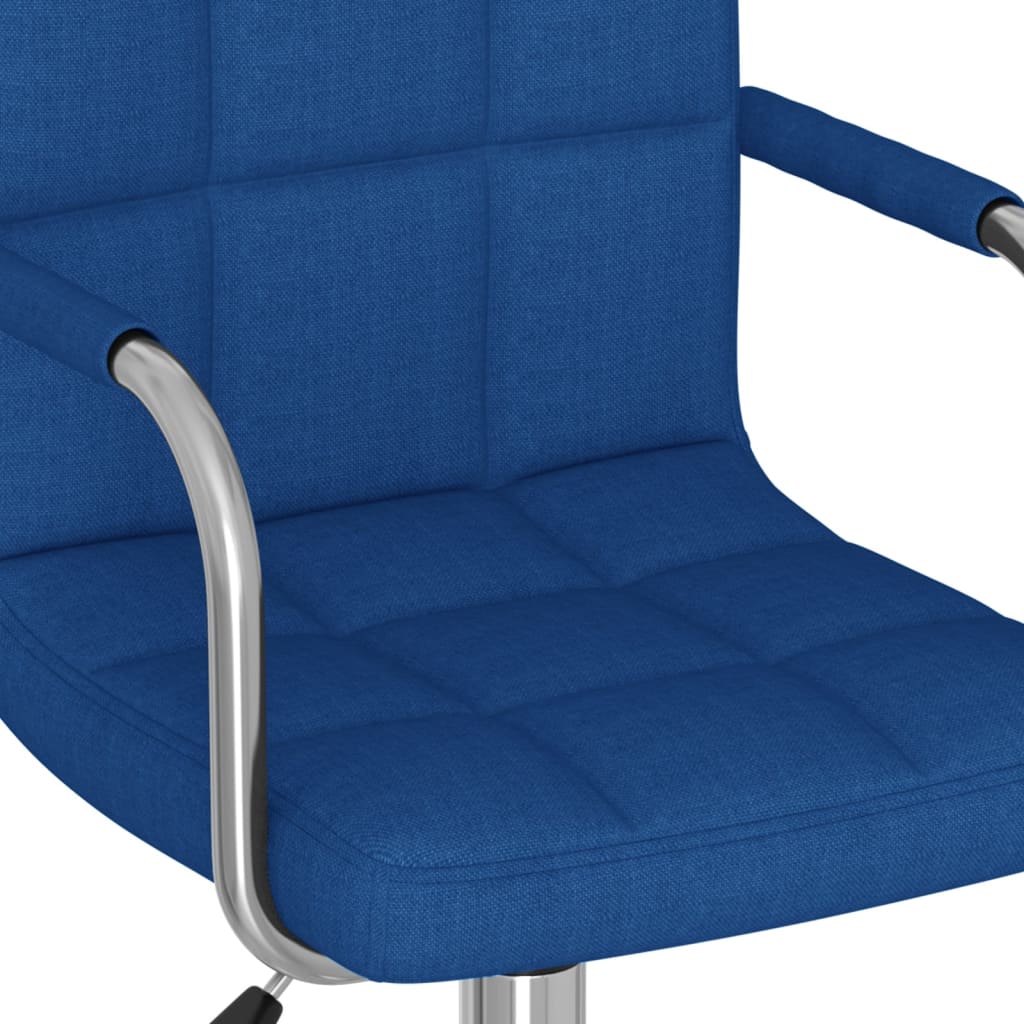 vidaXL Esszimmerstuhl Drehbar Blau Stoff
