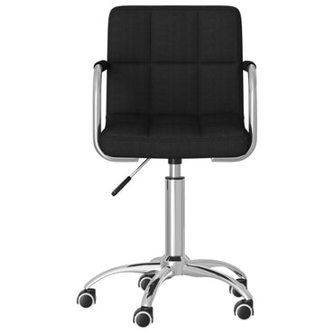 vidaXL Chaise de salle à manger pivotante noire en tissu