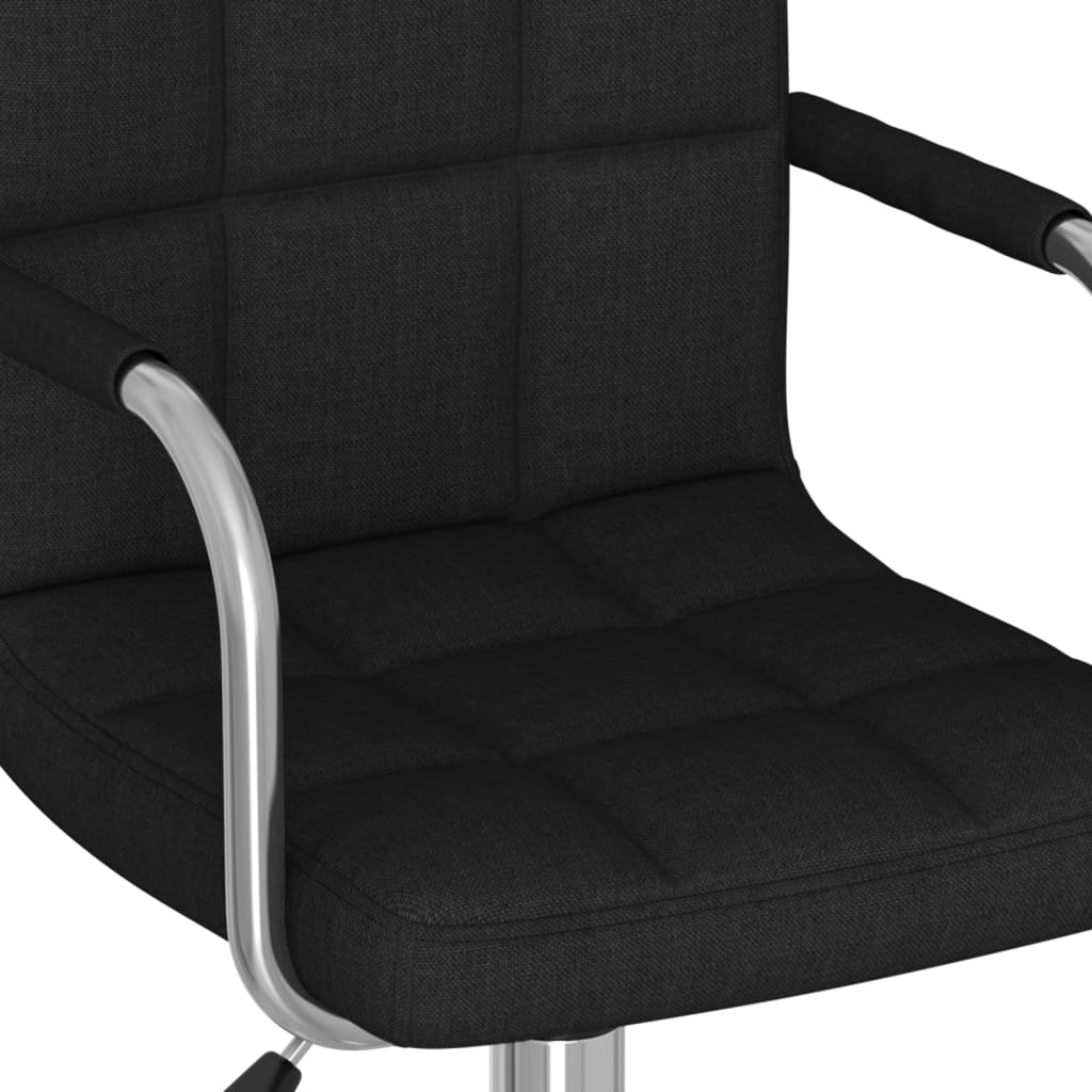 vidaXL Esszimmerstuhl Drehbar Schwarz Stoff