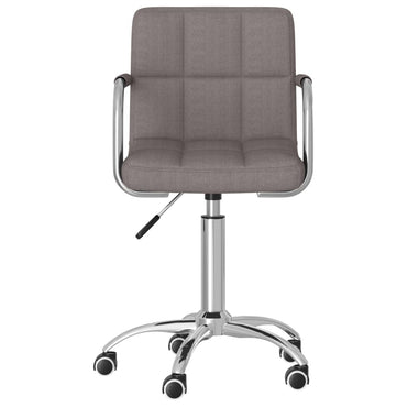 vidaXL Chaise de salle à manger pivotante en tissu taupe