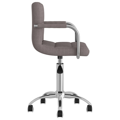 vidaXL Esszimmerstuhl Drehbar Taupe Stoff