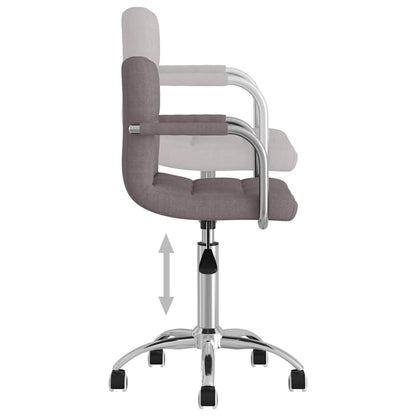 vidaXL Esszimmerstuhl Drehbar Taupe Stoff