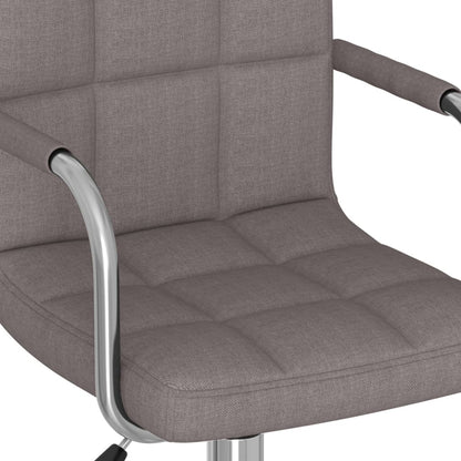 vidaXL Esszimmerstuhl Drehbar Taupe Stoff