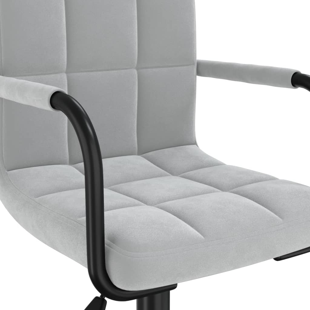vidaXL Chaises de salle à manger 4 pcs pivotantes velours gris clair
