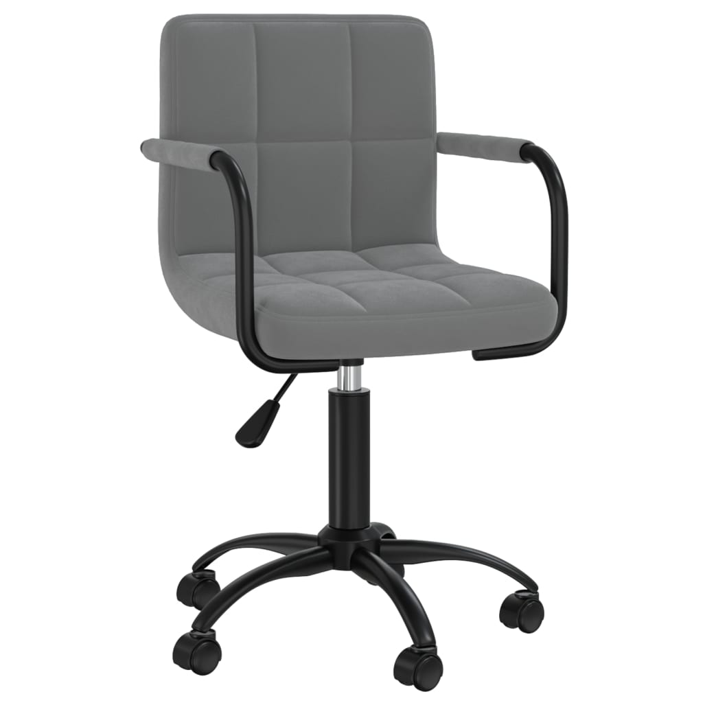 vidaXL Chaises de salle à manger 6 pcs. Pivotantes Velours Gris Foncé