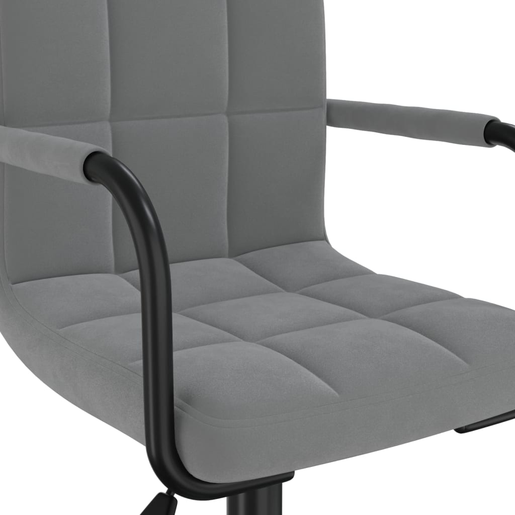 vidaXL Chaises de salle à manger 6 pcs. Pivotantes Velours Gris Foncé