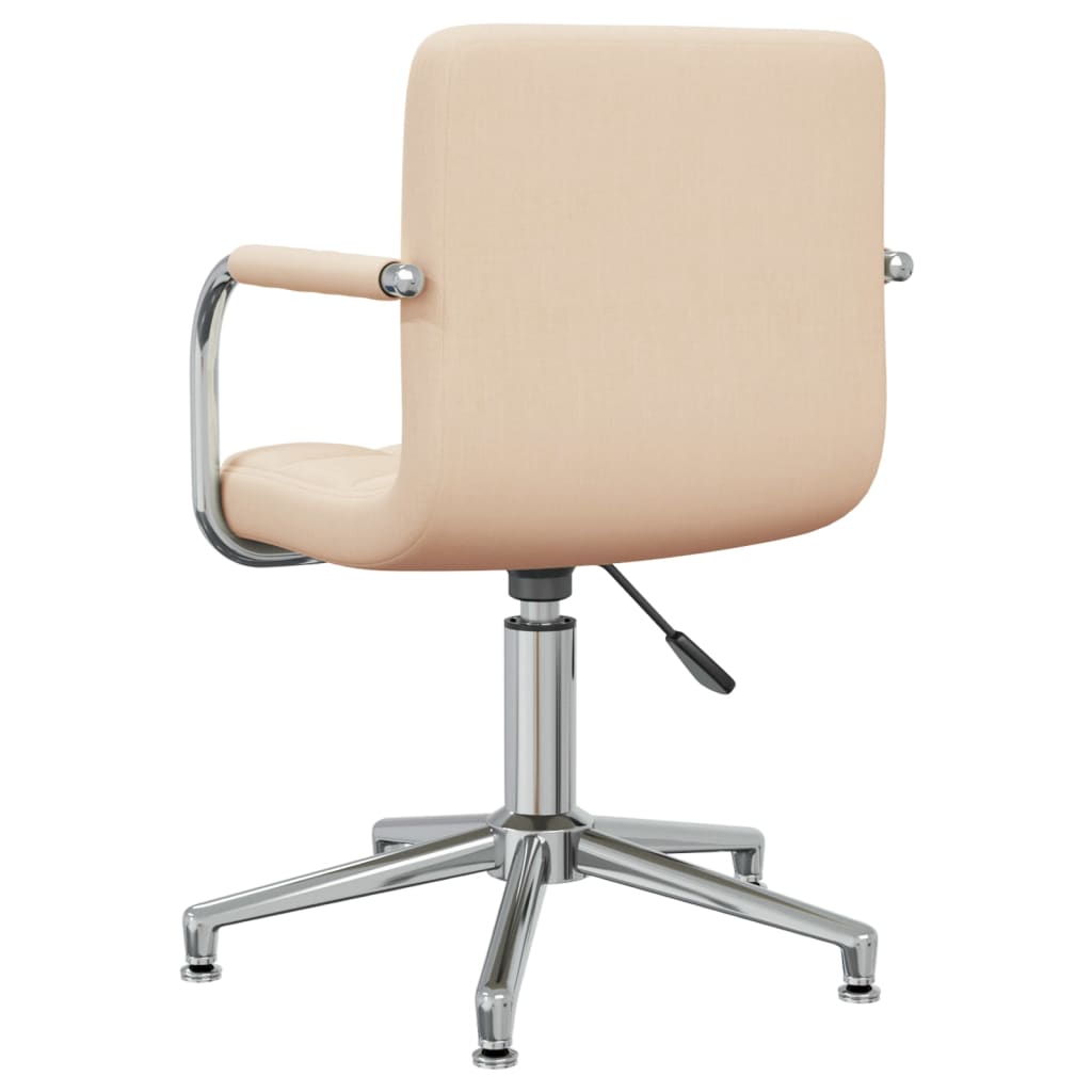 vidaXL Esszimmerstuhl Drehbar Creme Stoff