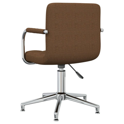 vidaXL Esszimmerstuhl Drehbar Braun Stoff