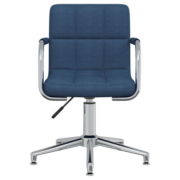 vidaXL Chaise de salle à manger pivotante Bleu Tissu